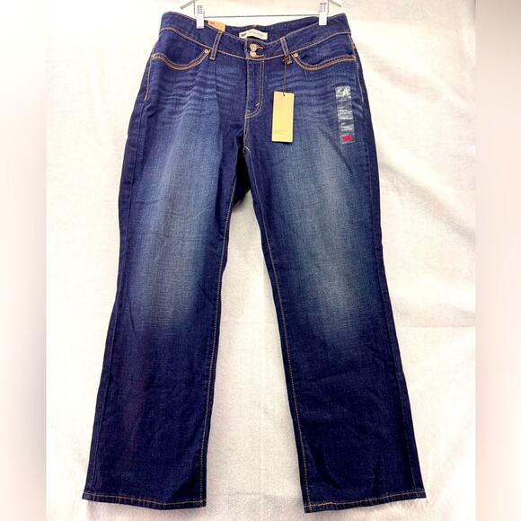 NWT Levi’s 529 Stretch Mid-Rise Curvy Straight Leg Jeans size 16S/33 - Picture 1 of 7
